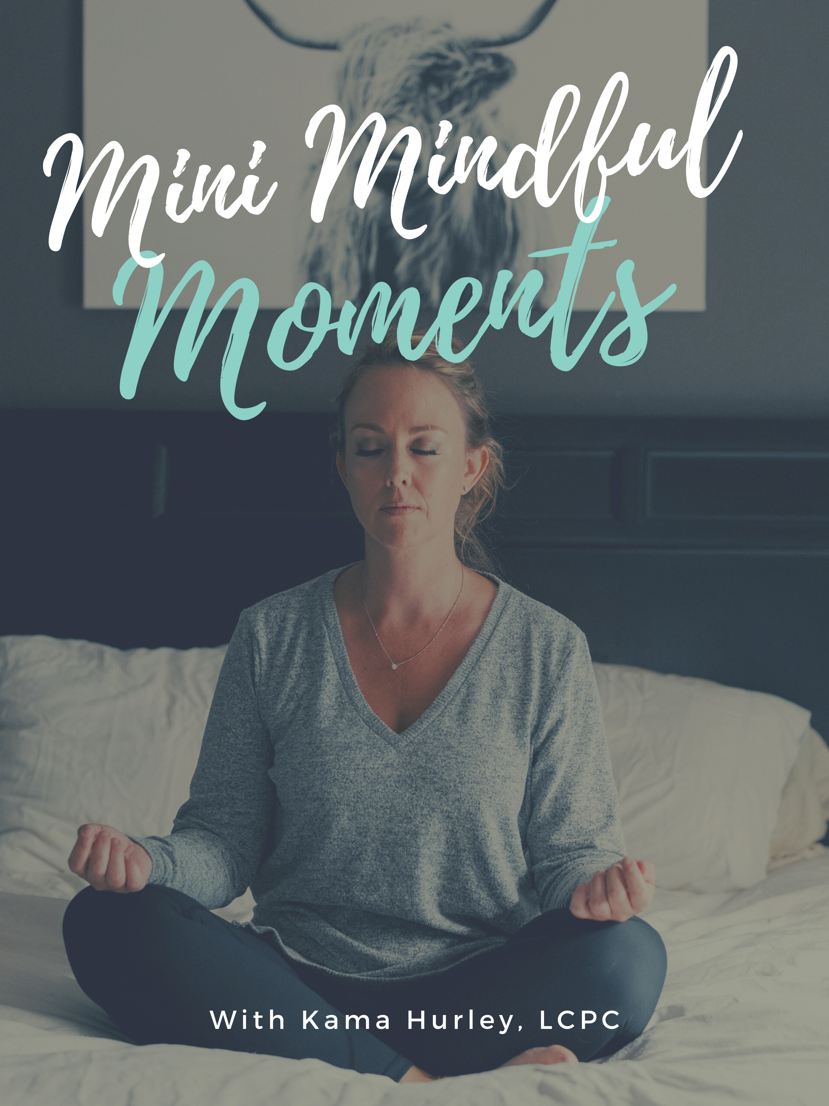 Mini mindful moments, therapist meditating